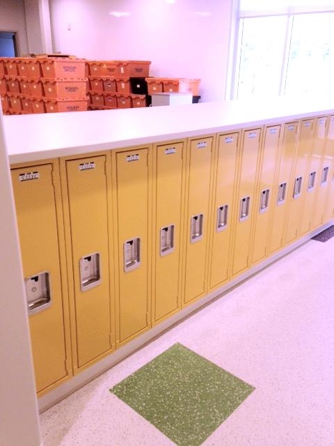lyon-collaborative-center-yellow-lockers-installed